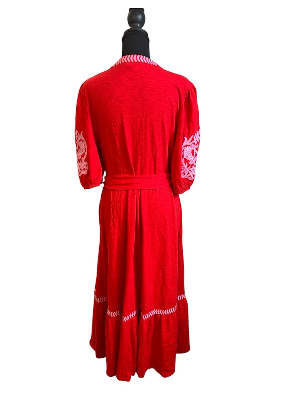 Boden Amara Embroidered Jersey Dress - Size 12 - Picture 4 of 8